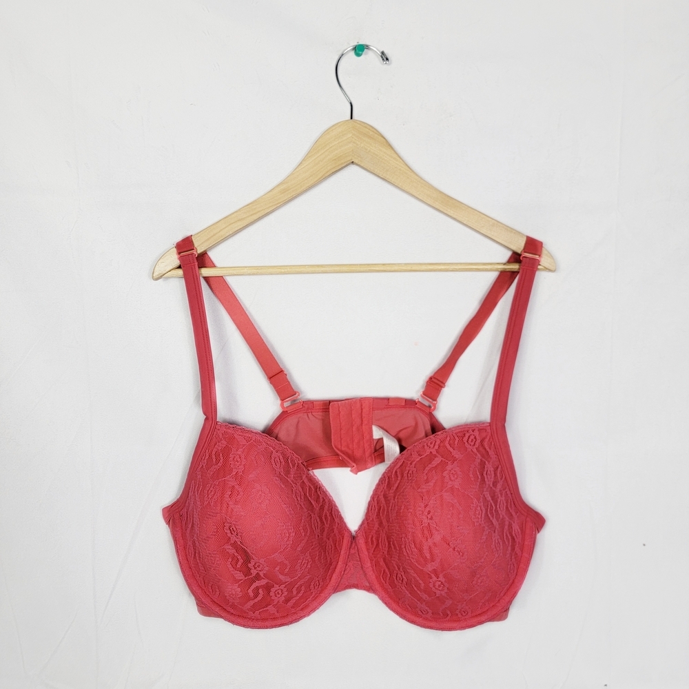 Elegant Lace Red Bra